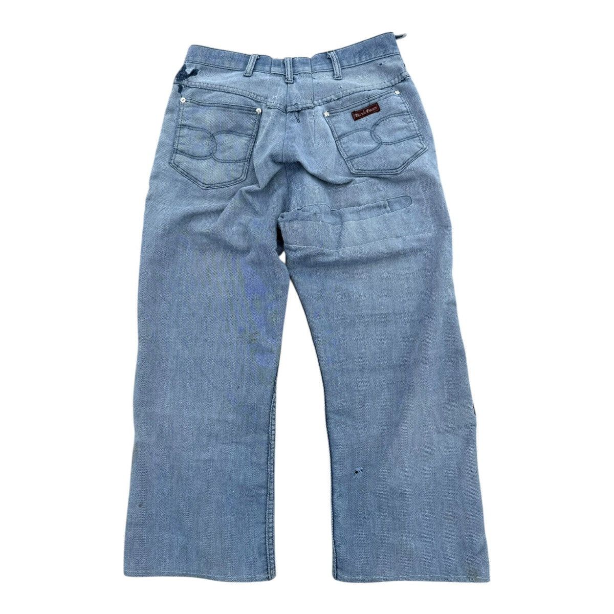 Vintage Tour de France Y2K Patchwork Wide Leg Denim Jeans Size 33 Size US 33 - 8 Thumbnail