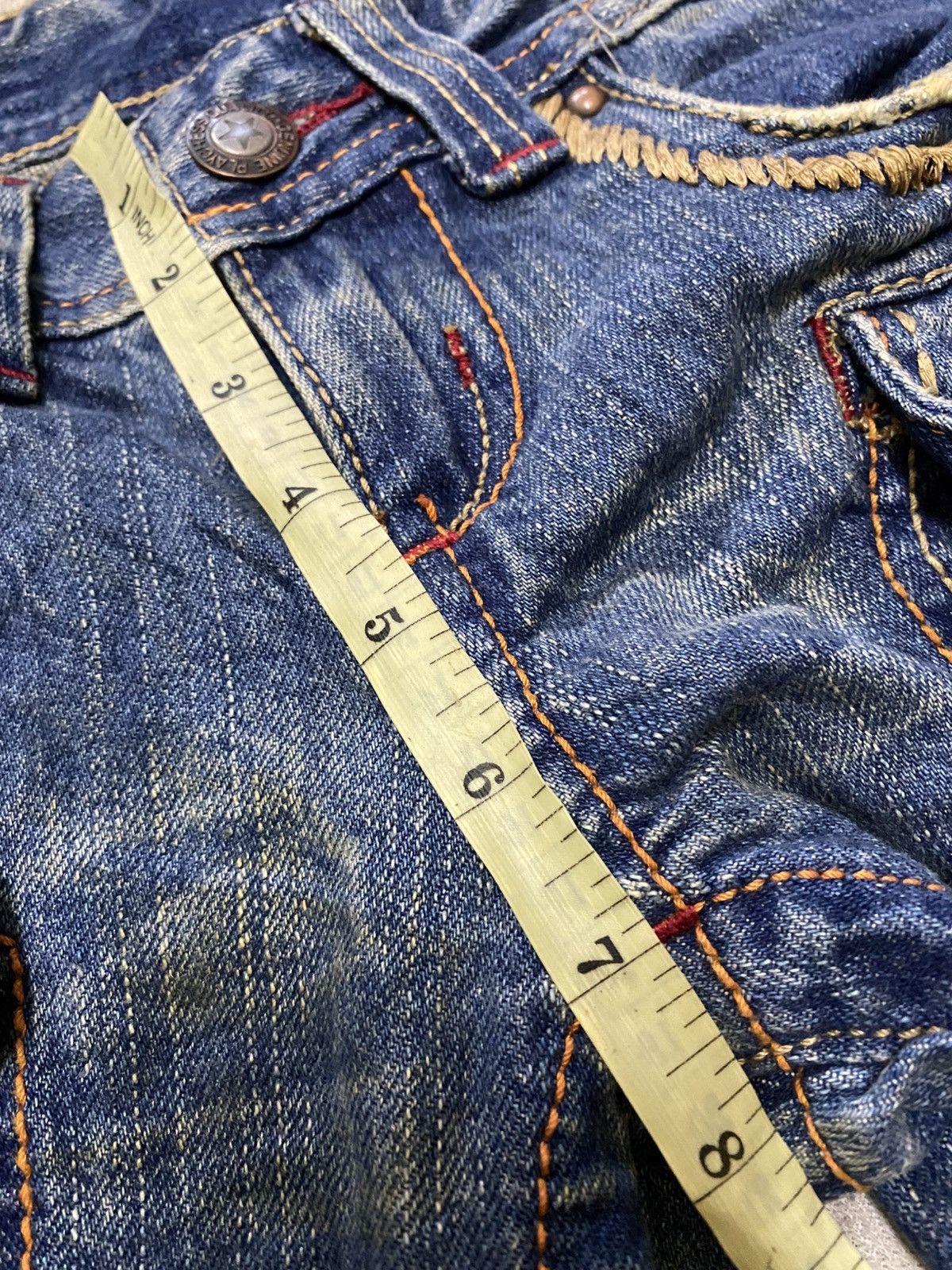 Japanese Brand True Religion Design Flared Bell Bottom Distressed Jean Size US 29 - 22 Thumbnail