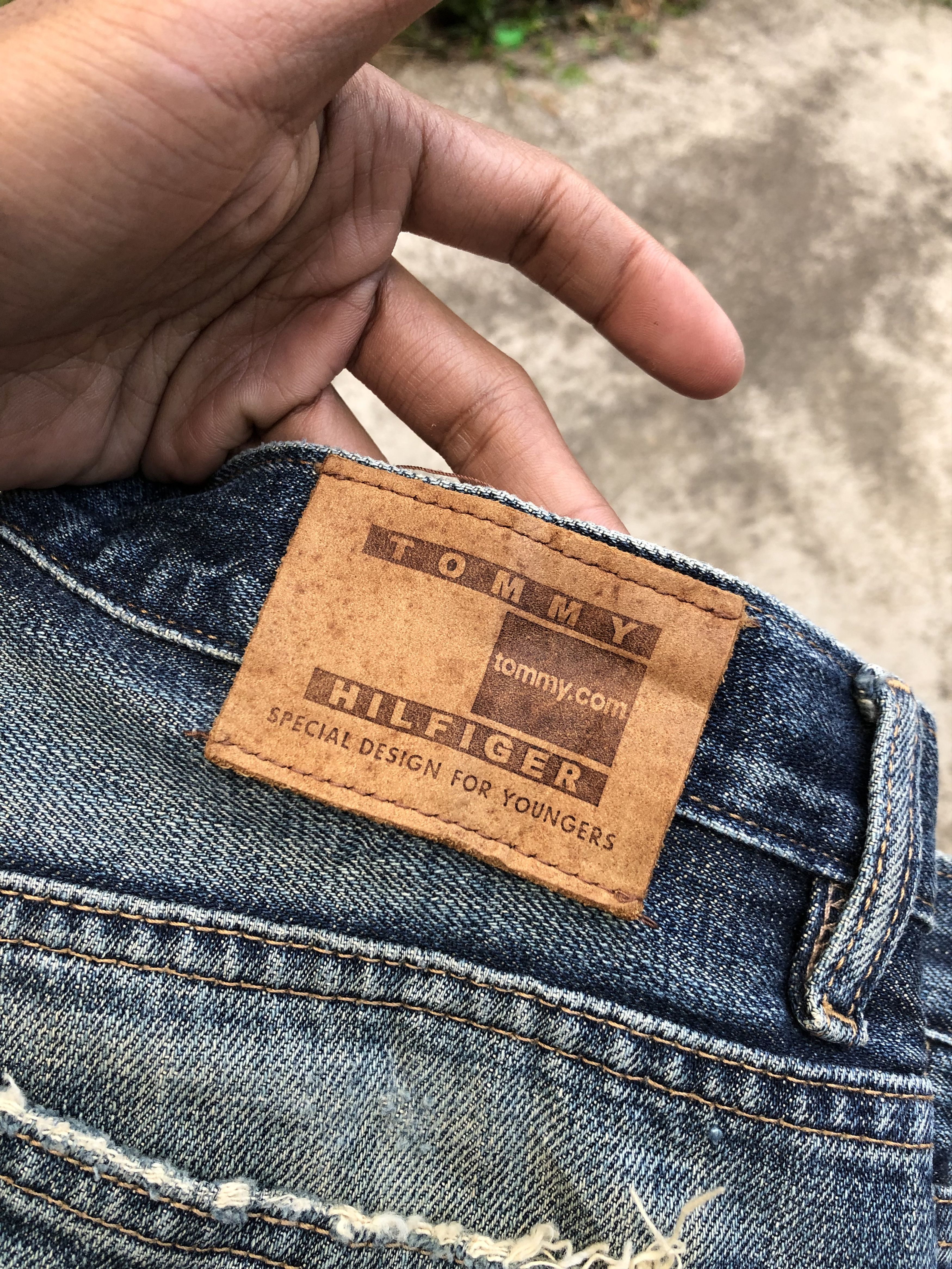 Tommy Hilfiger WIDE LEG TOMMY JEANS DISTRESSED DENIM Size US 31 - 3 Thumbnail