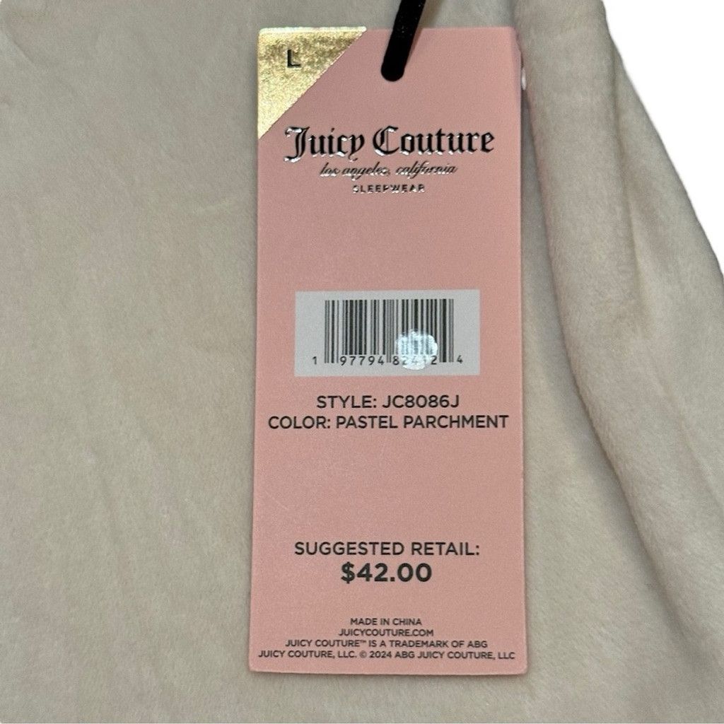 Juicy Couture Juicy Couture Velour T Iconic Diamante Logo SIZE: Large Size L / US 10 / IT 46 - 3 Thumbnail