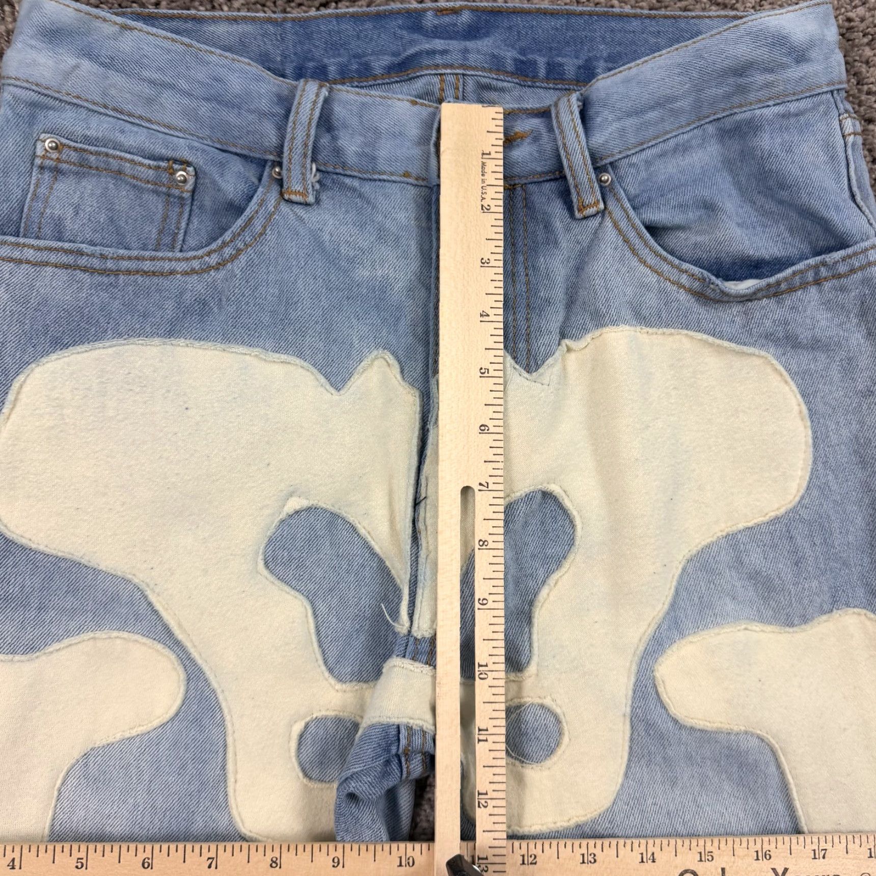 MNML MNML Jeans Mens 31 Straight Slim Fit Halloween Light Wash Denim 31x36 Jeans Mens Slim Halloween MNML Blue 90s Style (No extra info) Size US 30 / EU 46 - 5 Thumbnail
