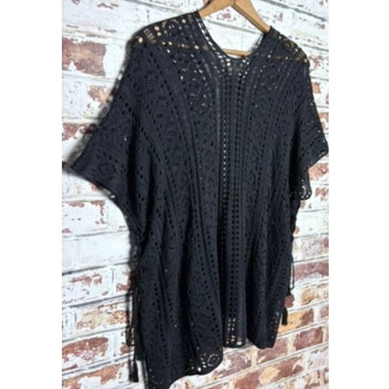 House of Harlow House of Harlow 1960 Crochet Knit Side Tie Swim Cover-Up Size ONE SIZE - 7 Thumbnail