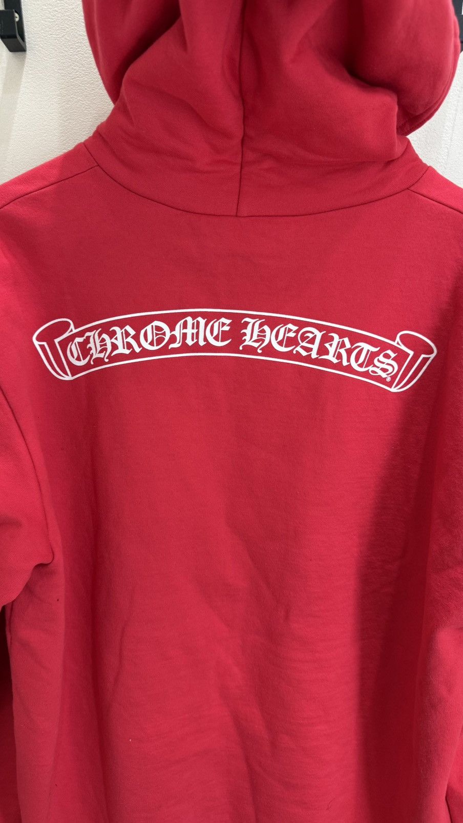 Chrome Hearts CHROME HEARTS SCROLL LOGO HOODIE 'RED' Size US M / EU 48-50 / 2 - 6 Thumbnail