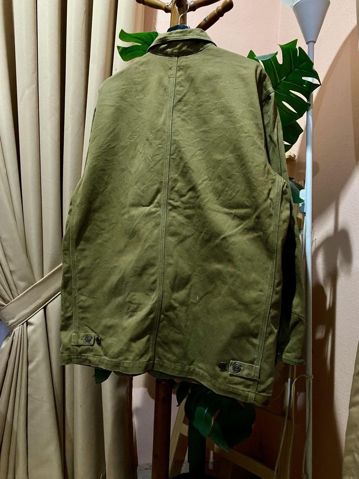 Vintage Off Road Khaki Canvas Work Jacket Utility Chore Coat Size US M / EU 48-50 / 2 - 10 Thumbnail