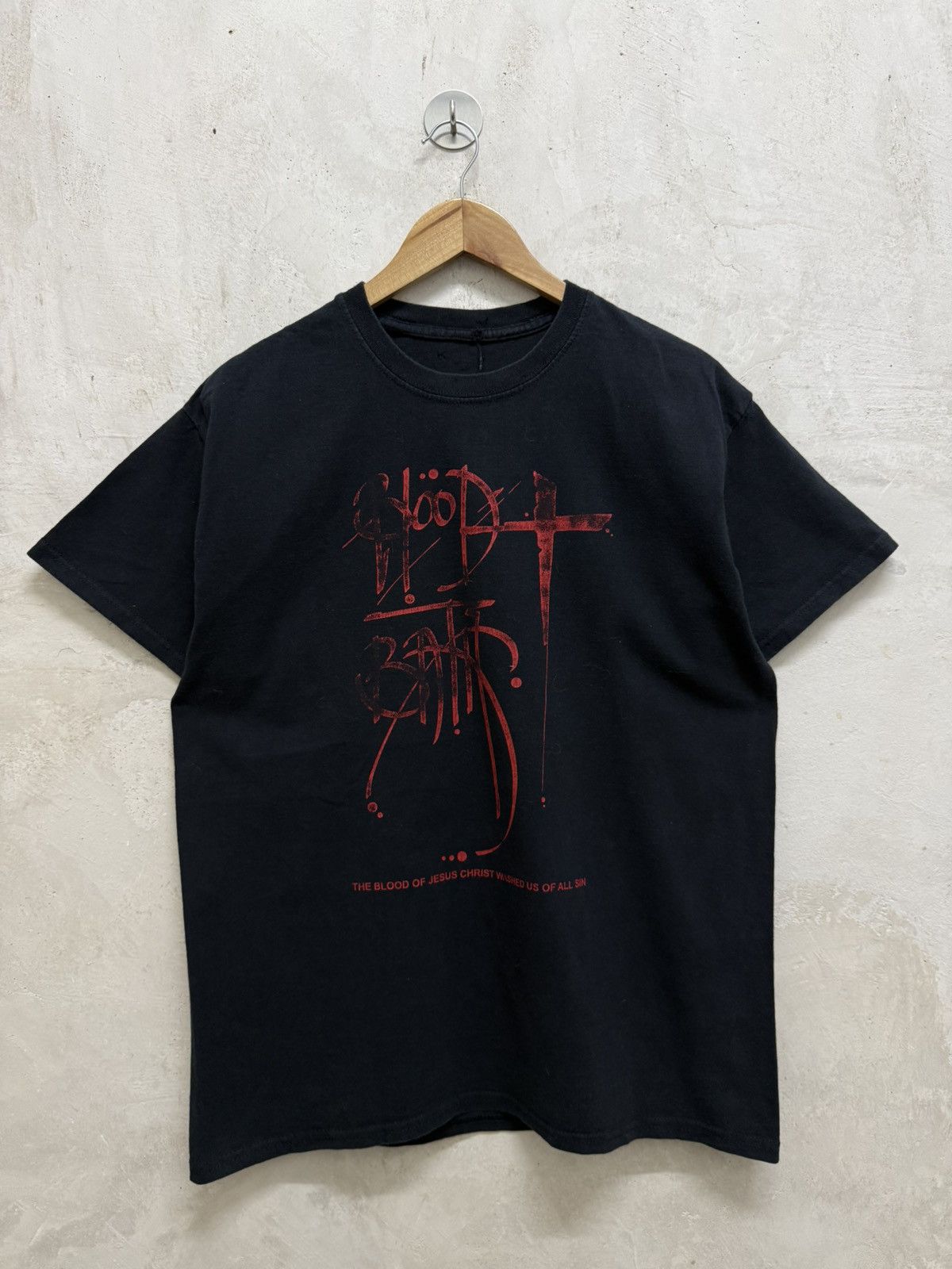 Vintage Distressed Blood of Jesus Washed Us of All Sin Size US L / EU 52-54 / 3 - 1 Thumbnail