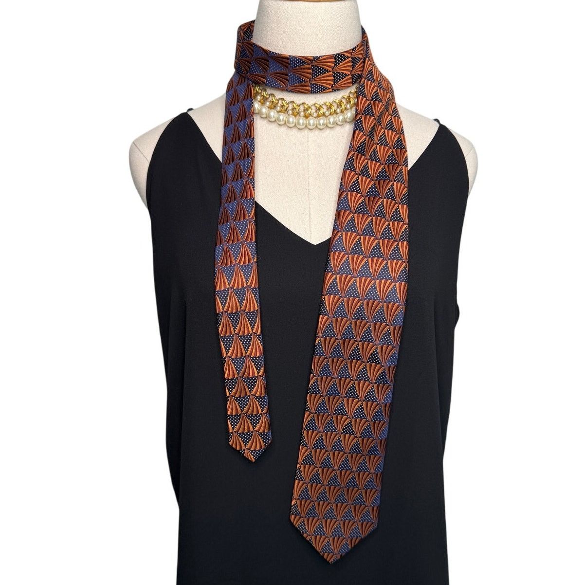 Ted Baker Ted Baker silk geometric shell polkadot tie orange 3.25" w Size ONE SIZE - 2 Thumbnail