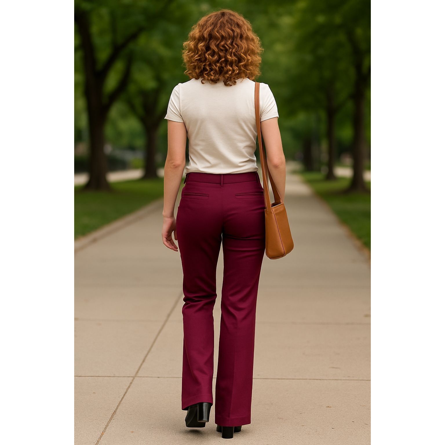 Other 7th Avenue Design Studio Size 4 Burgundy Chino Dress Pants S Size 27" / US 4 / IT 40 - 3 Thumbnail