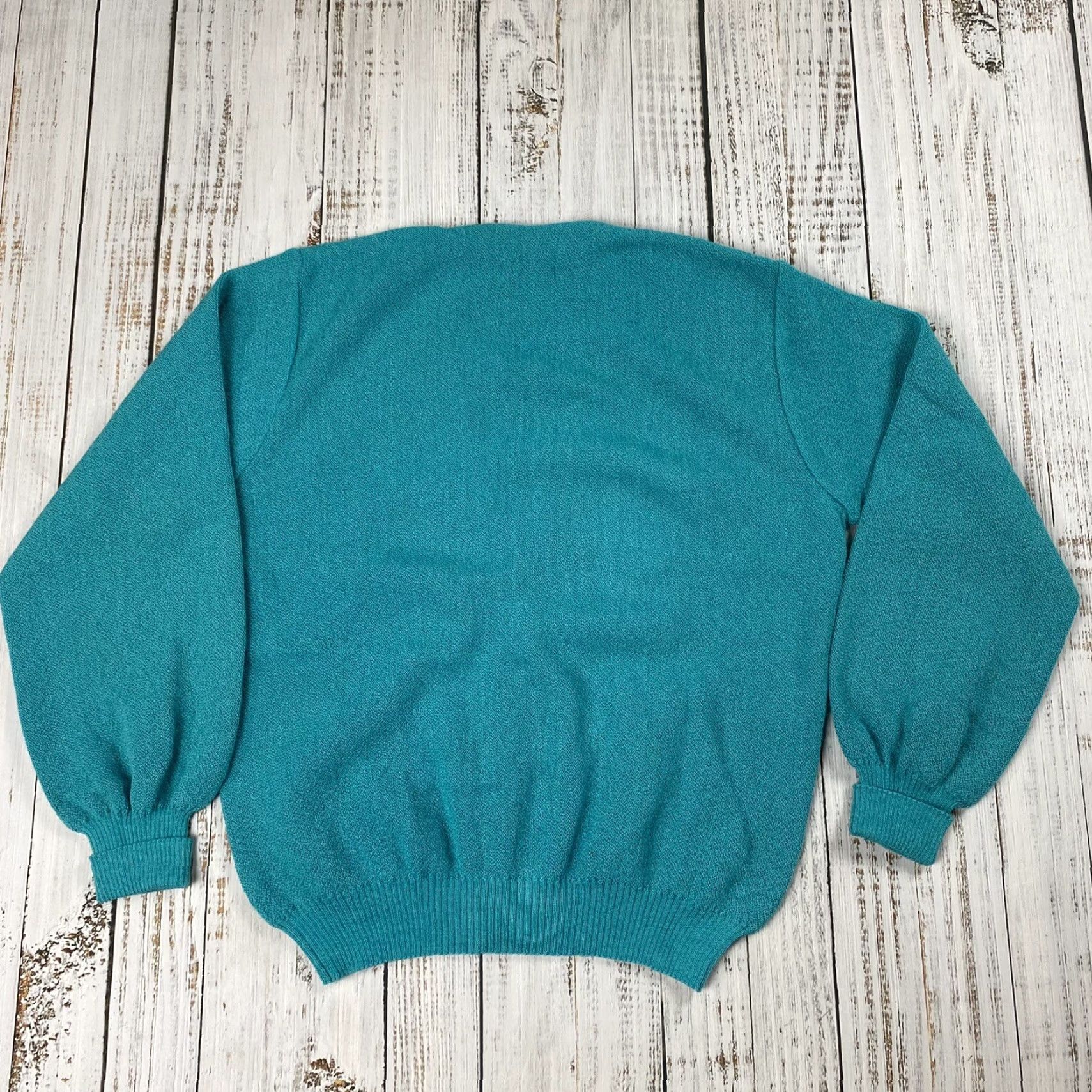 Brooks Brothers VINTAGE Brooks Brothers Cardigan Men's 100% Alpaca Teal Blue Crew Neck Medium Button Front Peru Knit Wool Solid 90s/Peruvian Alpaca Mens Size US M / EU 48-50 / 2 - 7 Thumbnail
