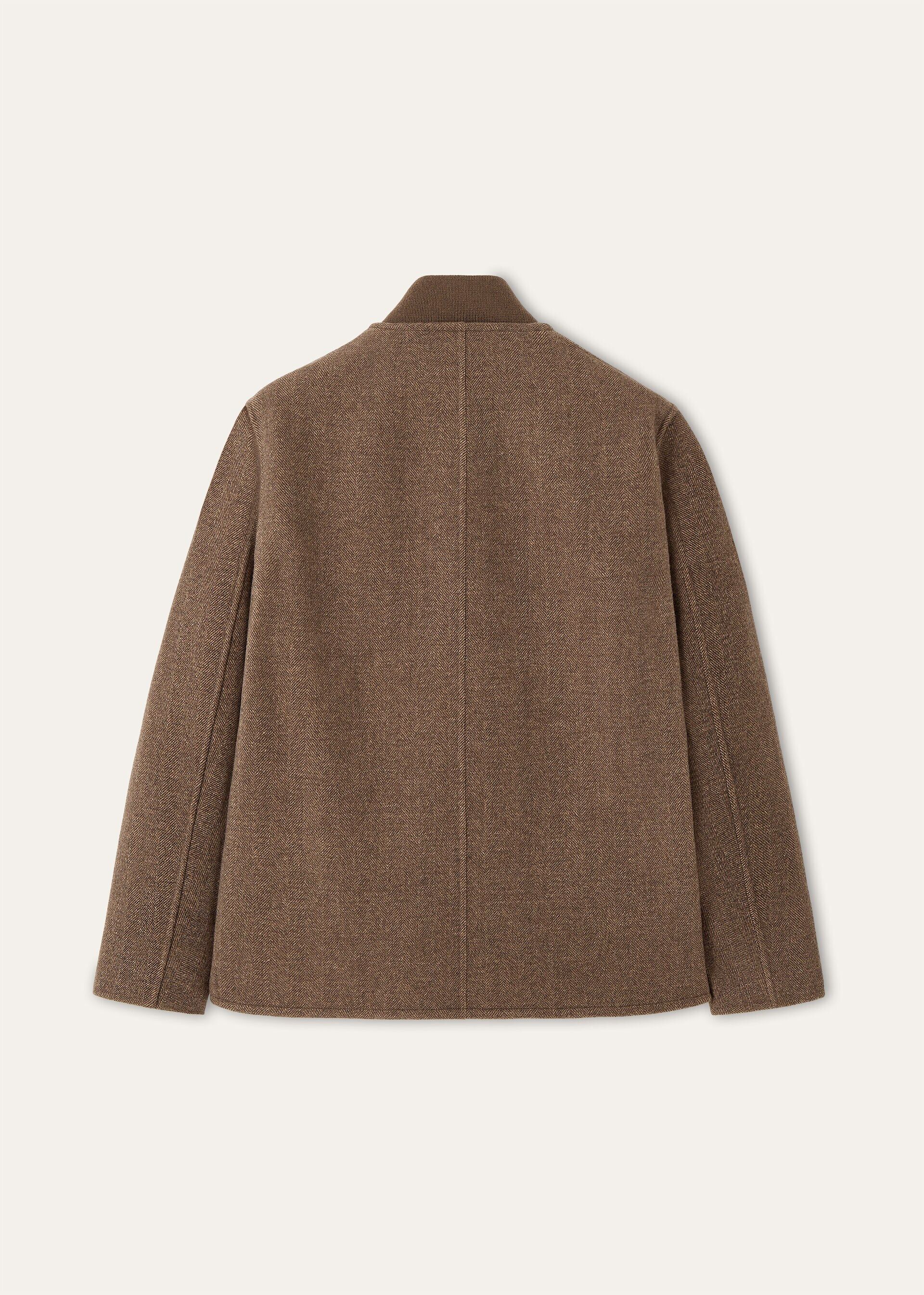Loro Piana os11x0226 FAR0389 Chilton Jacket in Brown Chevron Size US L / EU 52-54 / 3 - 6 Thumbnail