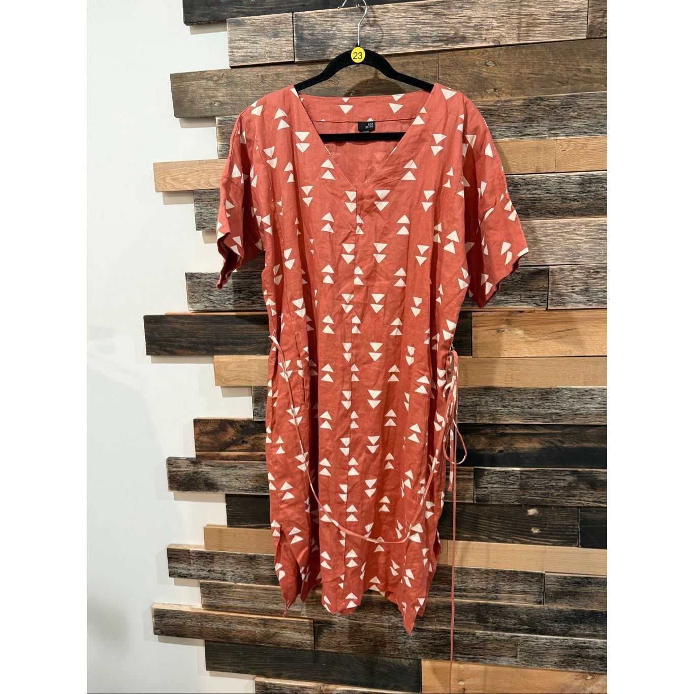 LIZ LISA Lisa Bayne rust/orange linen dress lagenlook size Medium Pet Size M / US 6-8 / IT 42-44 - 1 Thumbnail