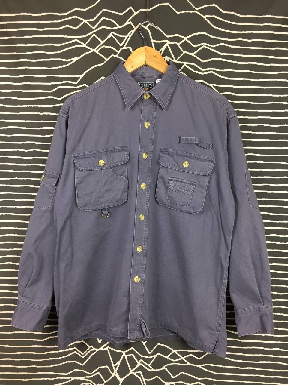 Chaps × Chaps Ralph Lauren × Polo Ralph Lauren Vtg Chaps Ralph Lauren Double Pocket Workwear Shirt Size US M / EU 48-50 / 2 - 2 Thumbnail