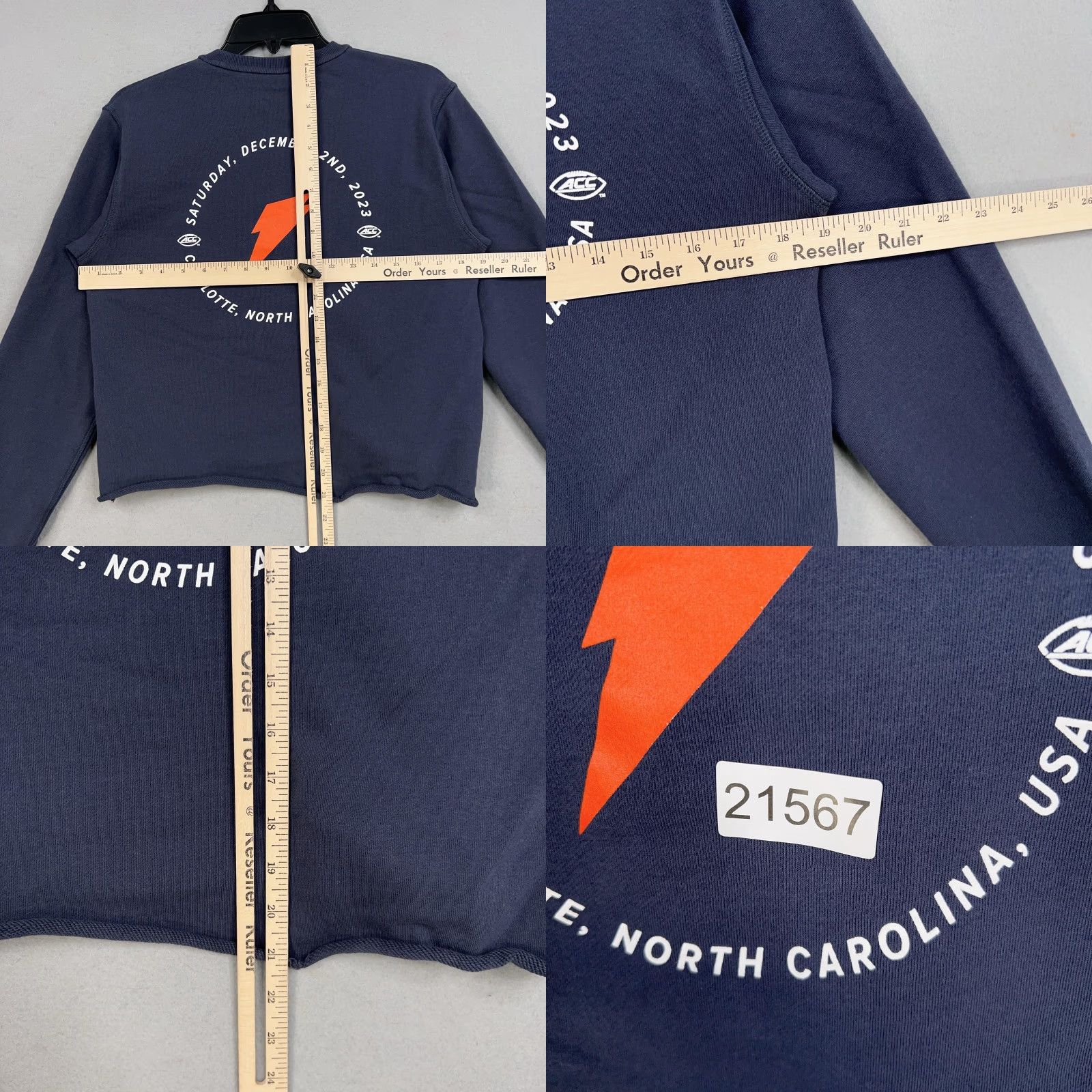 Vintage Gatorade Sweatshirt Womens Small Navy Blue Cropped Crewneck ACC Charlotte 2023 Size S / US 4 / IT 40 - 9 Thumbnail