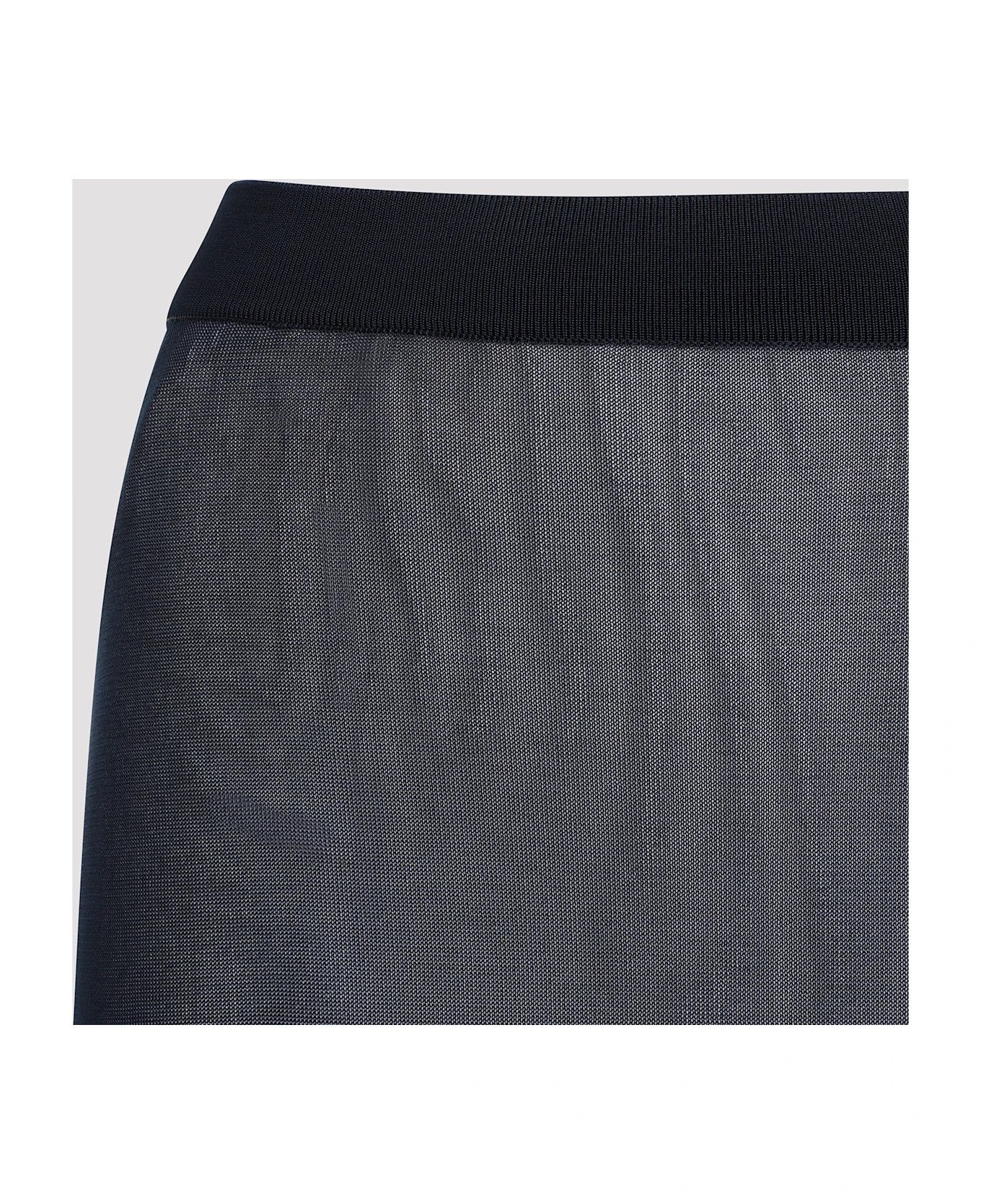 Saint Laurent Paris o1bcso1str0426 Viscose Midi Skirt in Blue Size 30" / US 8 / IT 44 - 3 Thumbnail