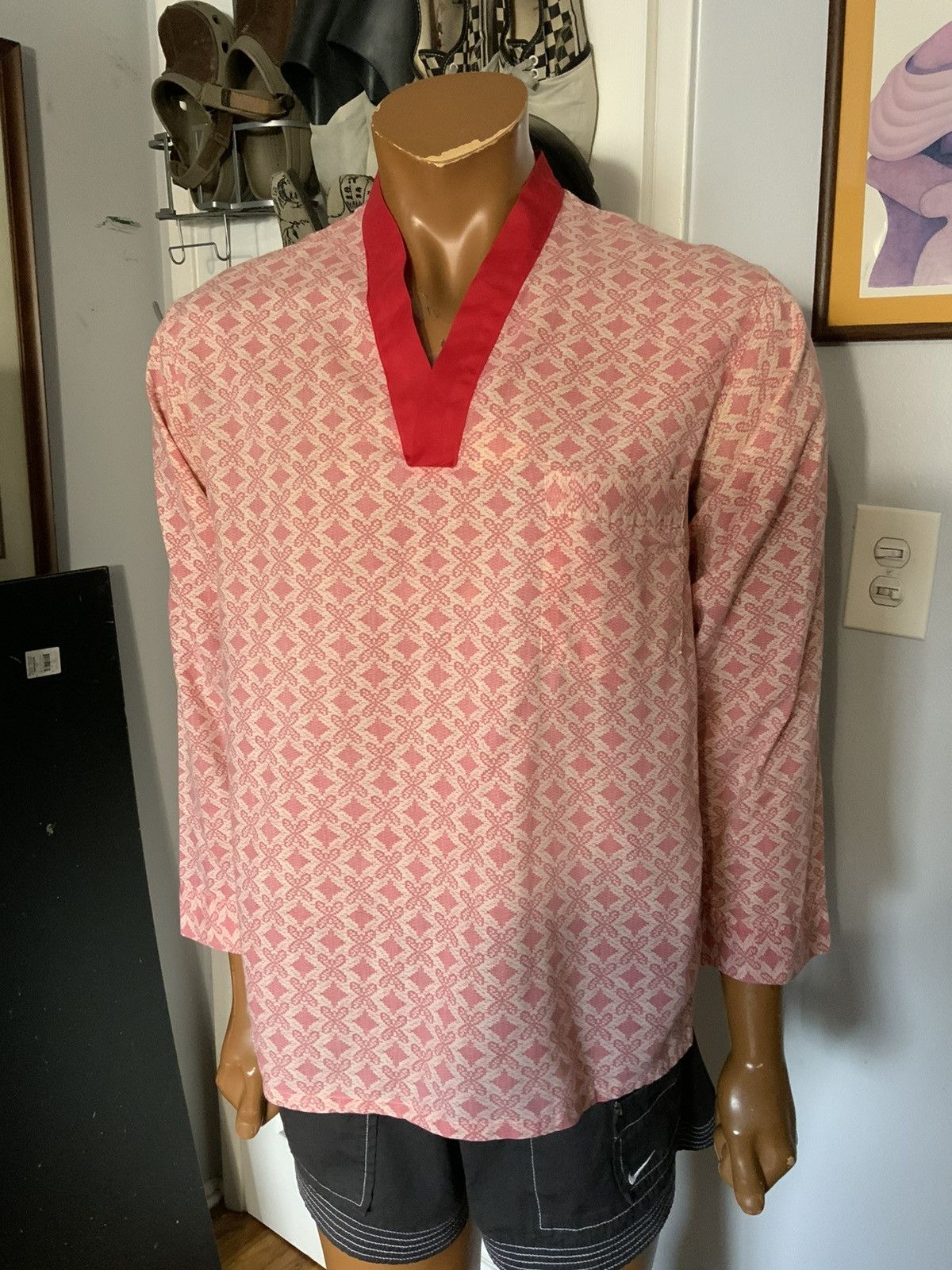 Vintage Vintage 1960s Knightimer Permanent Press MCM Pullover Shirt Size US M / EU 48-50 / 2 - 7 Thumbnail