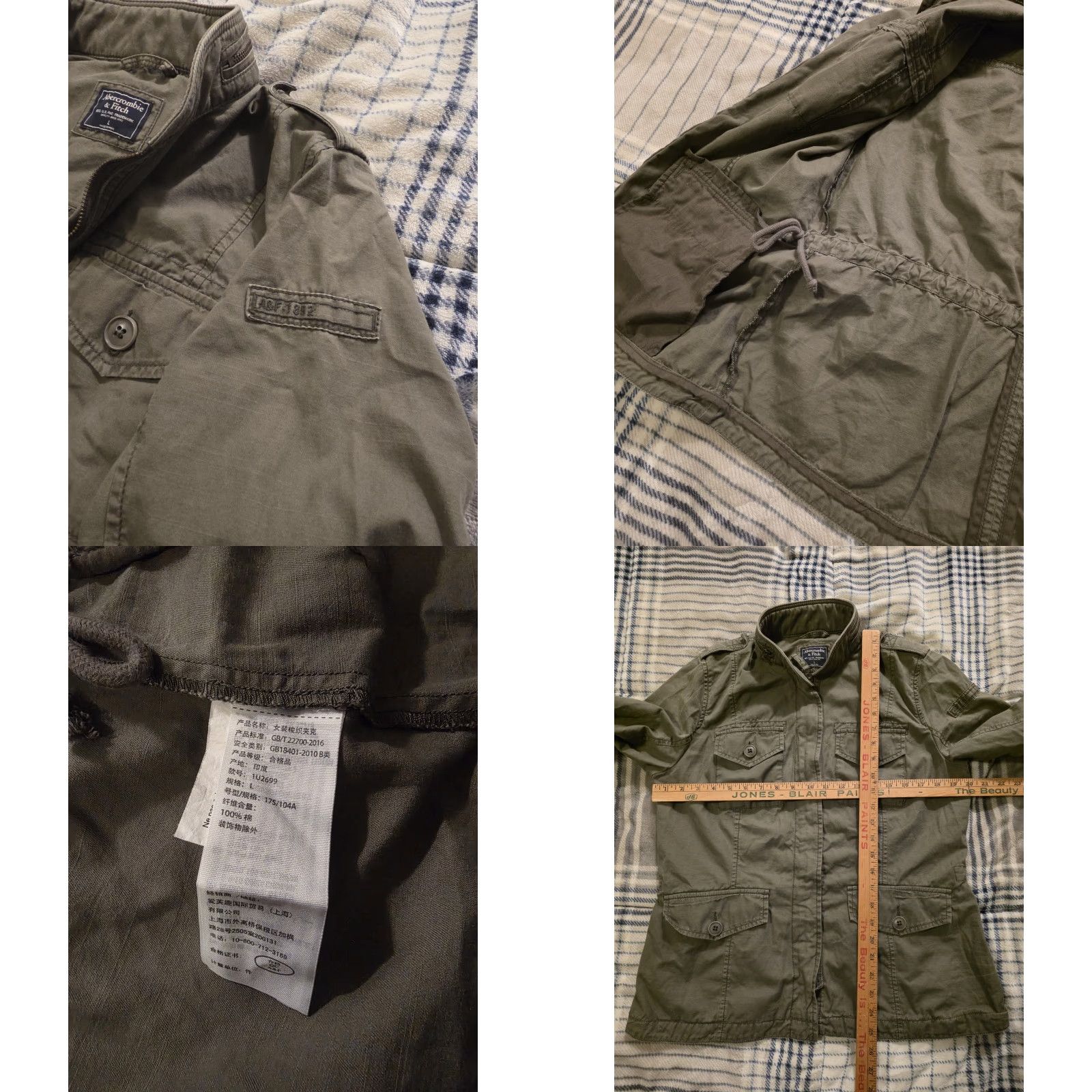 Abercrombie & Fitch Abercrombie & Fitch Women's Military Style Army Field Jacket Green Size Large Size L / US 10 / IT 46 - 8 Thumbnail