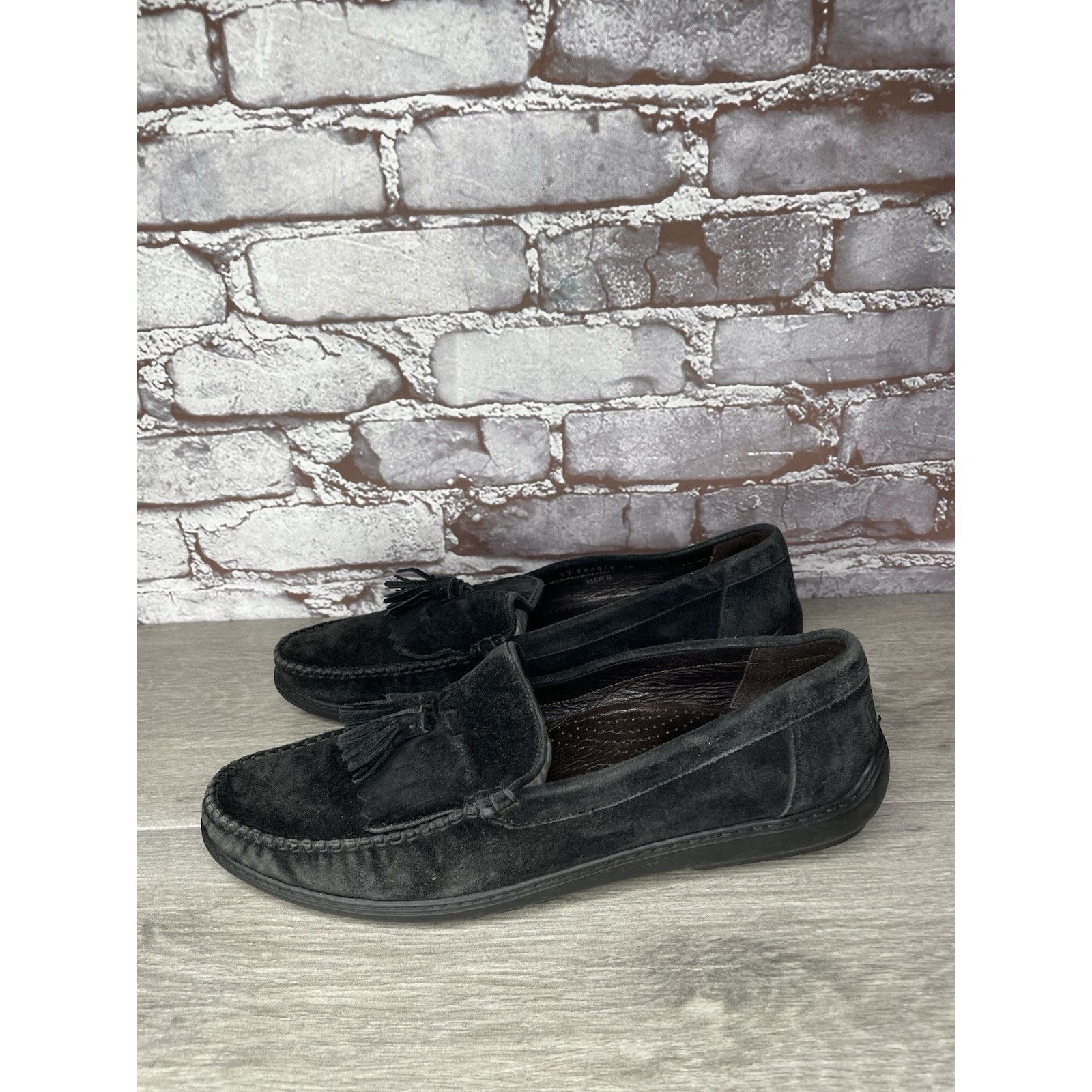 Cole Haan Bragano Cole Haan Black Suede Leather Dress Tassel Loafers S Size US 10 / EU 43 - 19 Thumbnail