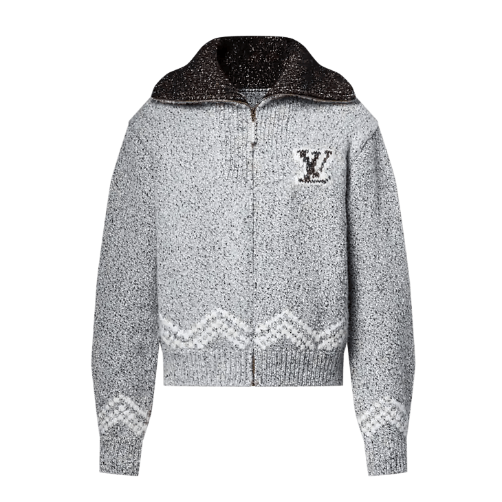Zipped Knitted Blouson