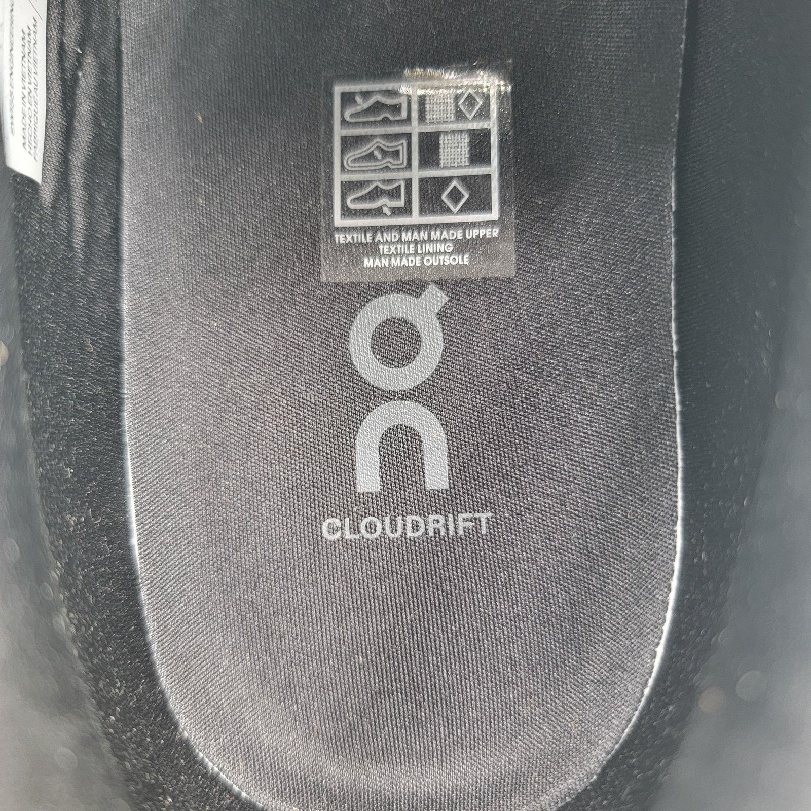 On On Cloudrift Mens Size 14 Running Athletic Sneakers Black Size US 14 / EU 47 - 7 Thumbnail