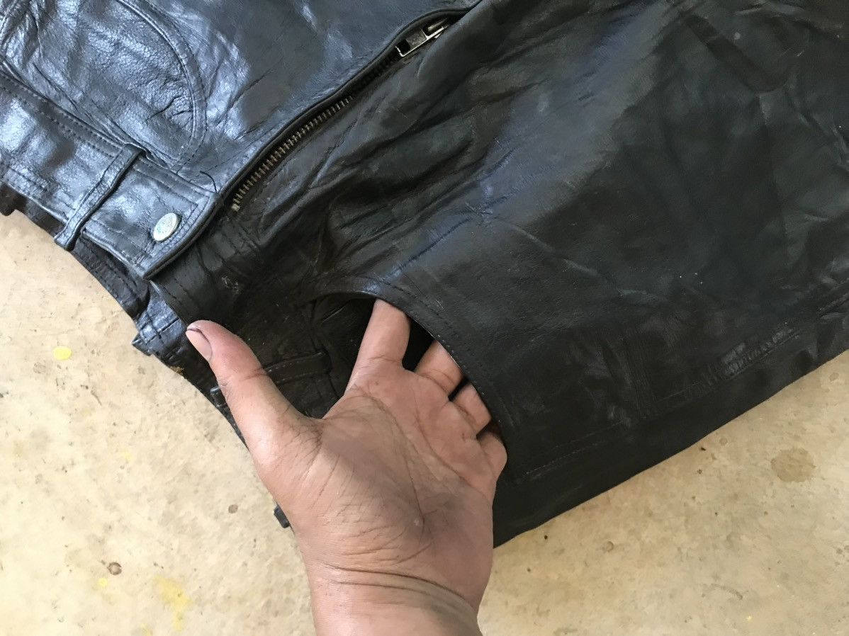 Harley Davidson Black Leather Harley Davison Pants Leather Biker Size US 30 / EU 46 - 8 Thumbnail