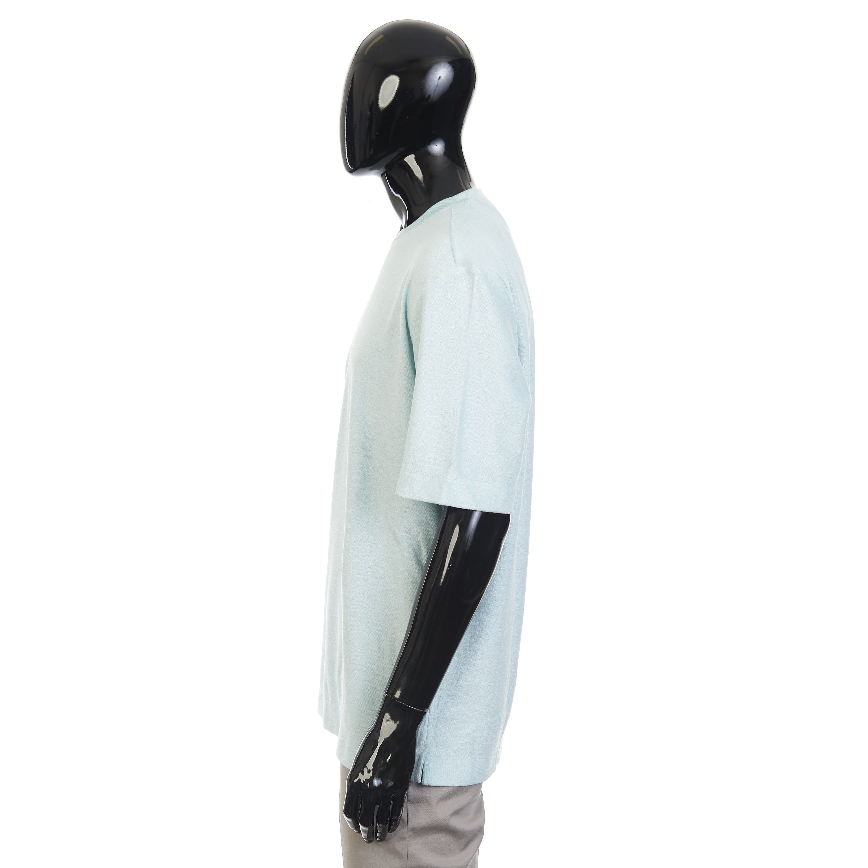 Ermenegildo Zegna Light Blue Silk & Cotton Crewneck Tshirt Size 54 Size US L / EU 52-54 / 3 - 3 Thumbnail