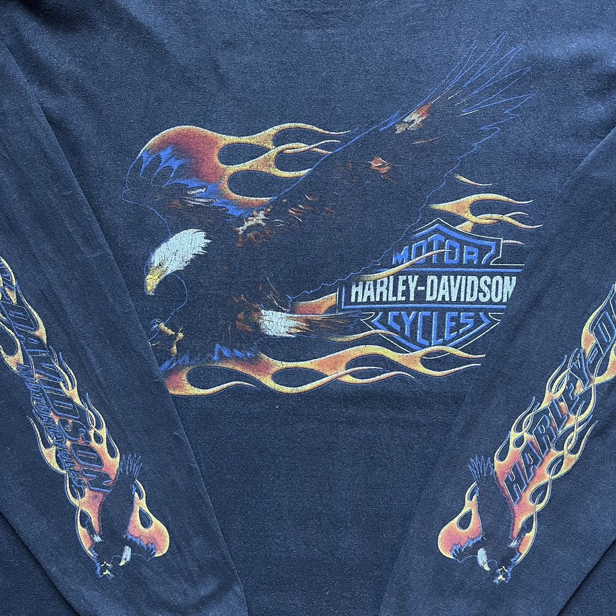 Harley Davidson Vintage Harley Davidson Eagle Flame Long Sleeve Tee XL Size US XL / EU 56 / 4 - 5 Thumbnail