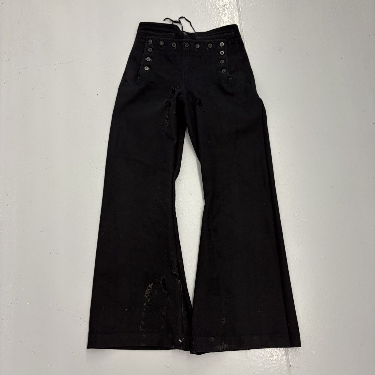 Other Vintage WW2 US Navy 13-Button Wool Sailor Pants 28x30 Size US 28 / EU 44 - 1 Thumbnail