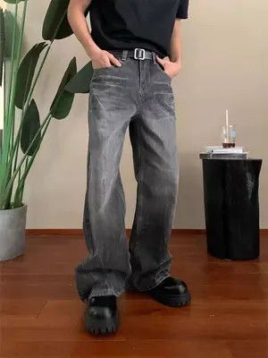 Japanese Brand Chiaki x Emiko Vintage Washed Faded Casual Loose Grey Jeans Size US 32 / EU 48 - 1 Thumbnail