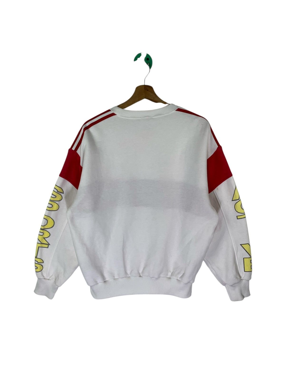 Adidas Adidas Biglogo Spellout Sweatshirt White Red Colours Size US M / EU 48-50 / 2 - 8 Thumbnail