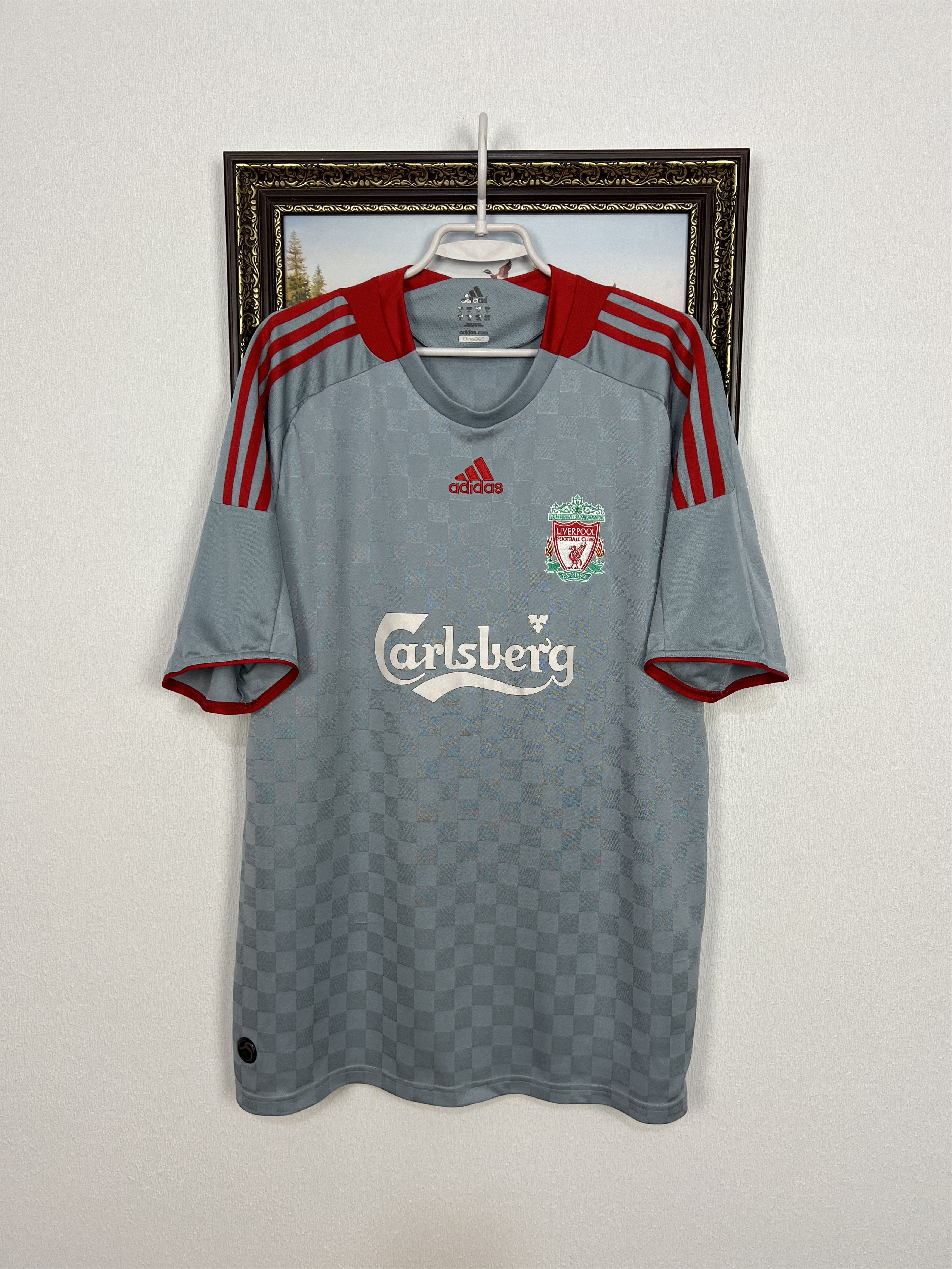 Adidas Liverpool Away football shirt 2008 Soccer Adidas Jersey Size US XL / EU 56 / 4 - 1 Thumbnail