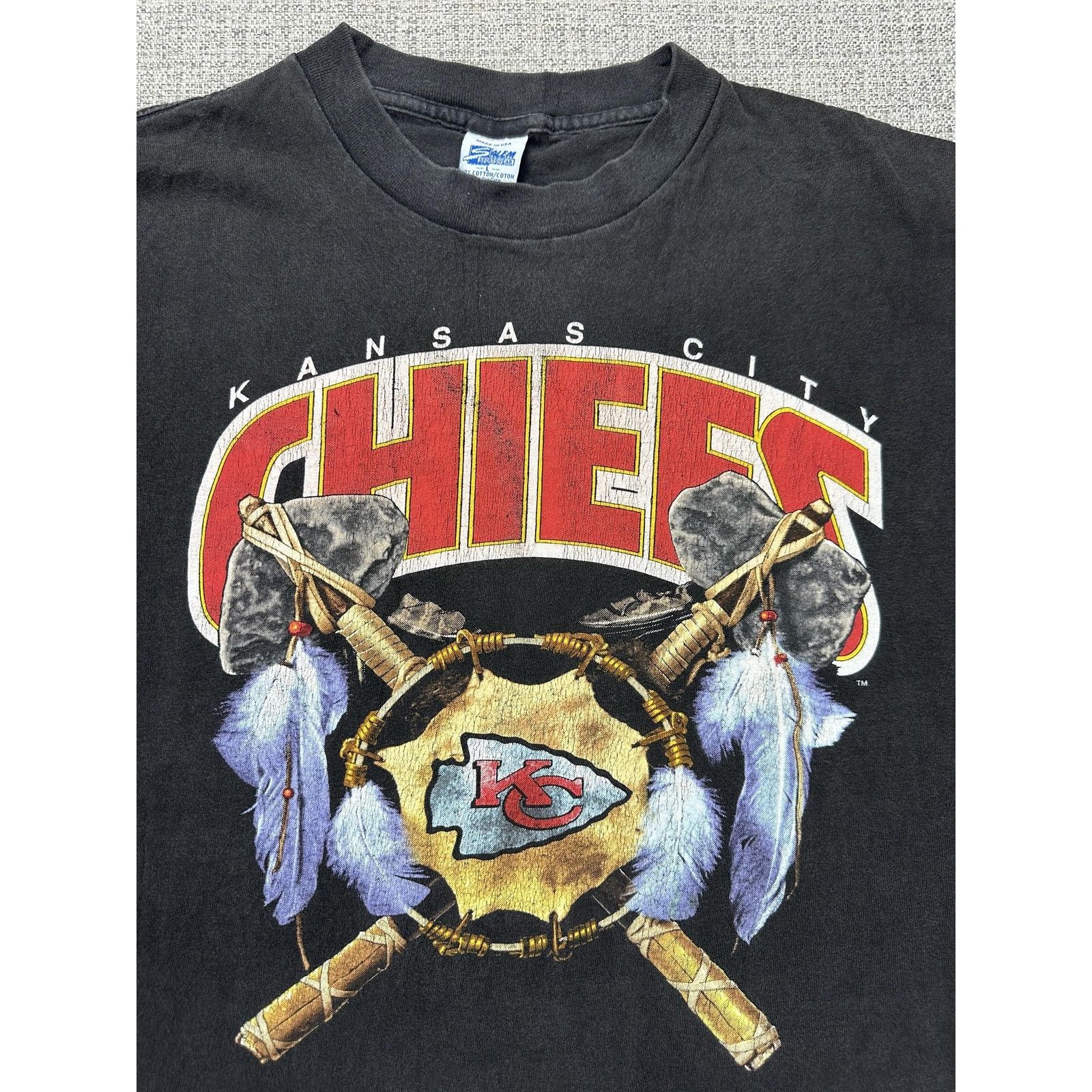 Salem Sportswear Kansas City Chiefs Shirt Sz L NFL Salem Sportswear USA 1993 Size US L / EU 52-54 / 3 - 2 Thumbnail