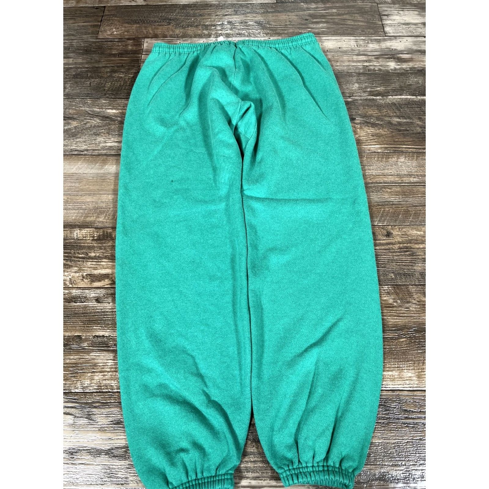 Hanes VINTAGE Hanes Premium Pants Mens M Green Jogger Tapered Sweat Pants with Drawstring 28.5in Inseam Casual Size US 31 - 8 Thumbnail