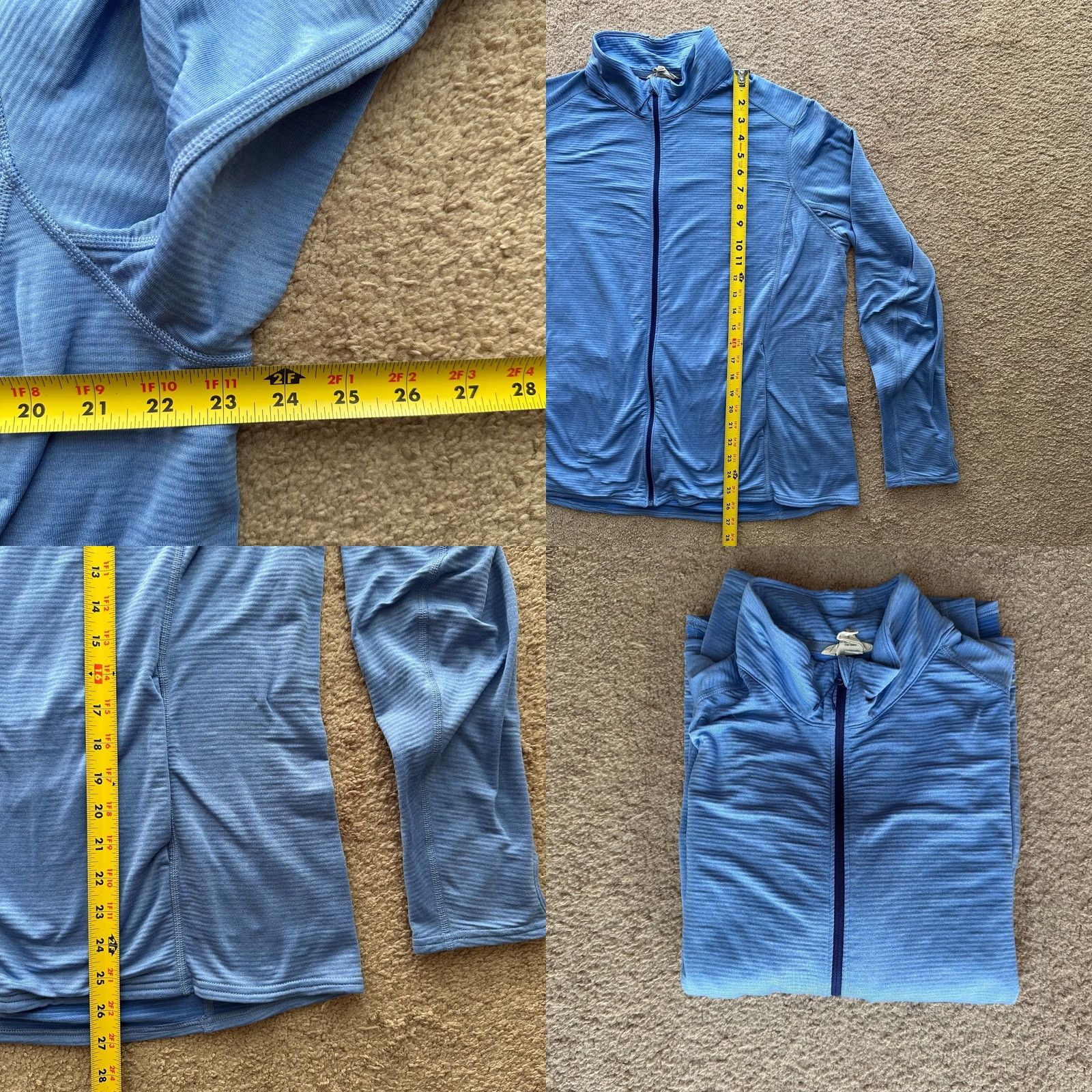 Vintage Duluth Sweater Womens 2XL Blue Fleece Full Zip Mock Neck Pockets Size XXL / US 16-18 / IT 52-54 - 8 Thumbnail