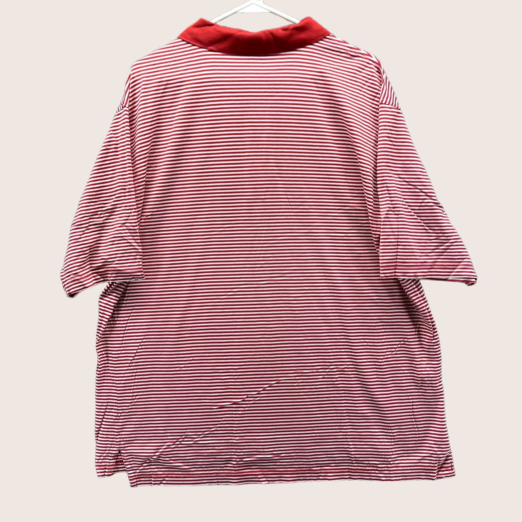 Peter Millar Peter Millar Polo Shirt Mens XL Red White Stripe Sea Island Golf Logo Cotton Size US XL / EU 56 / 4 - 1 Thumbnail