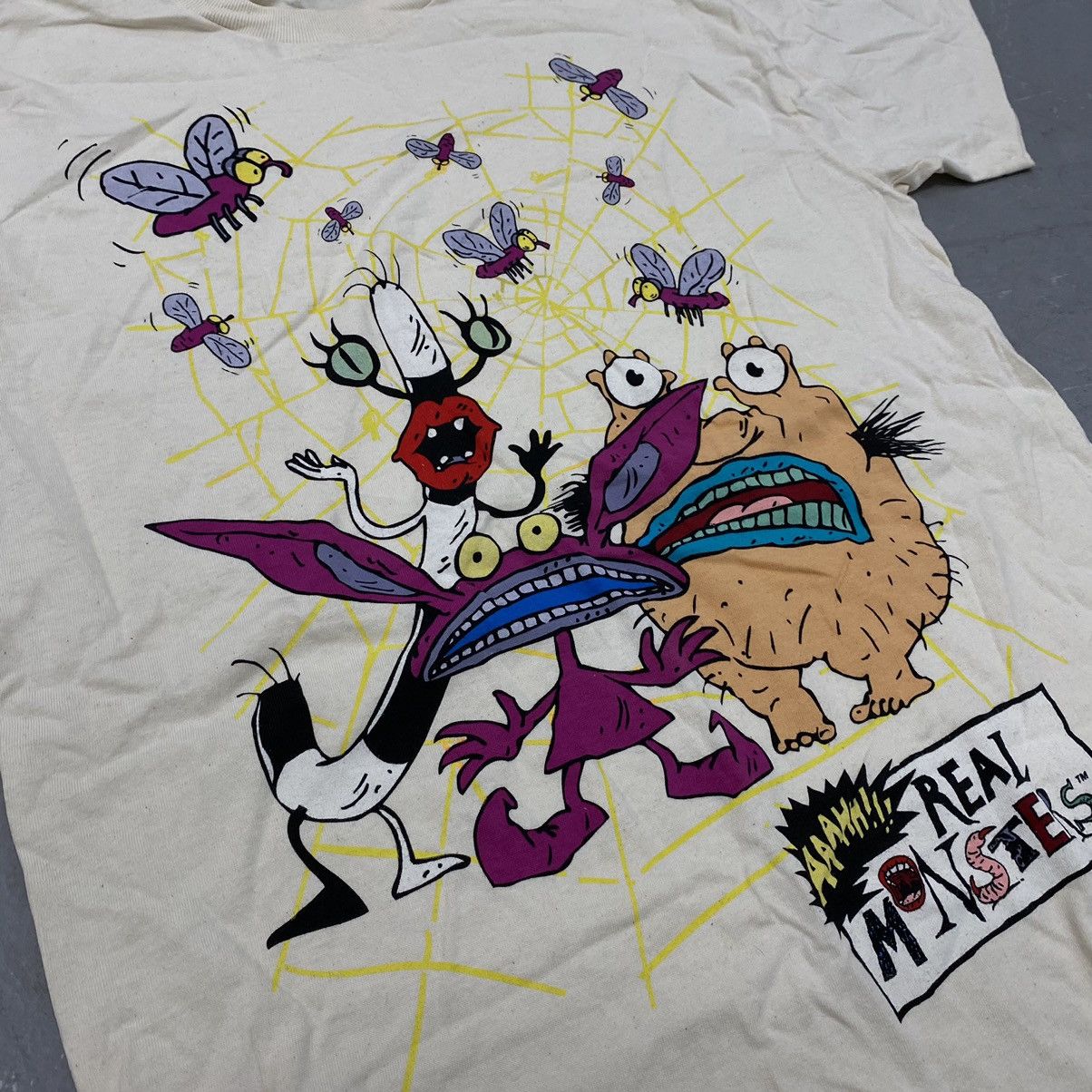 Cartoon Network × Nickelodeon × Vintage Vintage 1995 Aaahh Real Monsters Tee HRLA Viacom Glow Nick Size US M / EU 48-50 / 2 - 6 Thumbnail