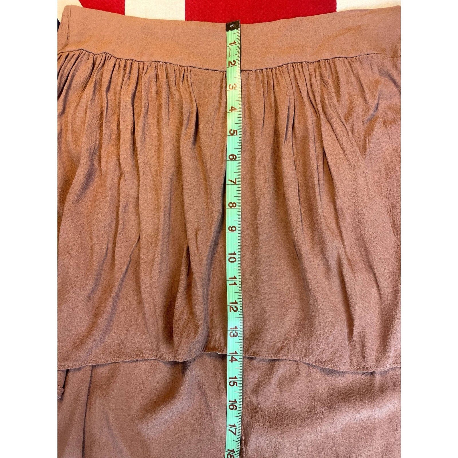 Designer BLUETTE Rose High Low Skirt Elastic Waist Womens (M) Italy Size 30" / US 8 / IT 44 - 6 Thumbnail