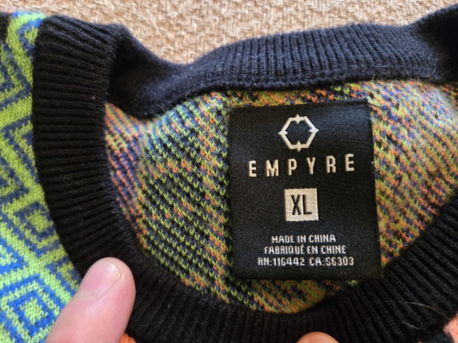 Other Empyre XL Vintage 90s Pattern Knit Sweater Size US XL / EU 56 / 4 - 2 Thumbnail