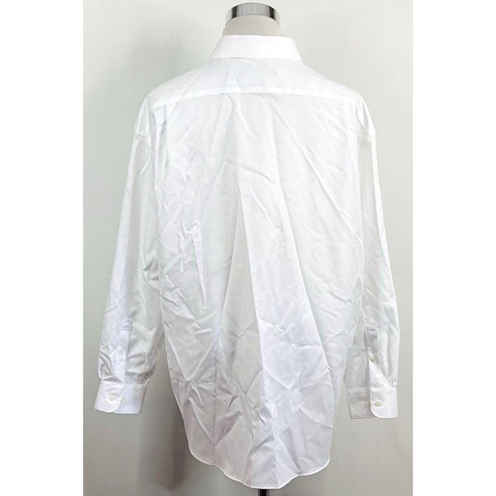Pronto Uomo NWT Pronto Uomo Dress Shirt All White 100% Cotton Non Iron Classic Fit 18 34/35 100% Cotton Regular Mens Shirt Mens Size 48R - 6 Thumbnail