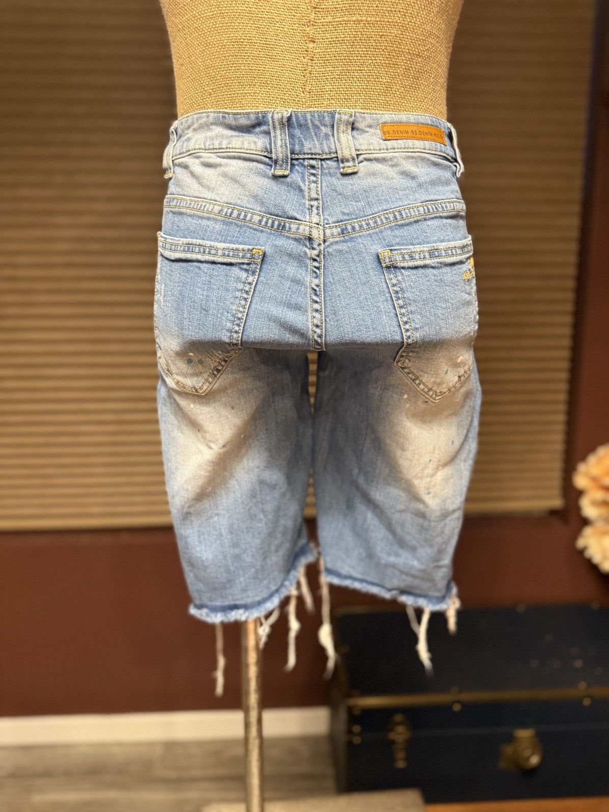 Other Distressed Patchwork Denim Shorts – Grunge Street Style Size US 29 - 6 Thumbnail
