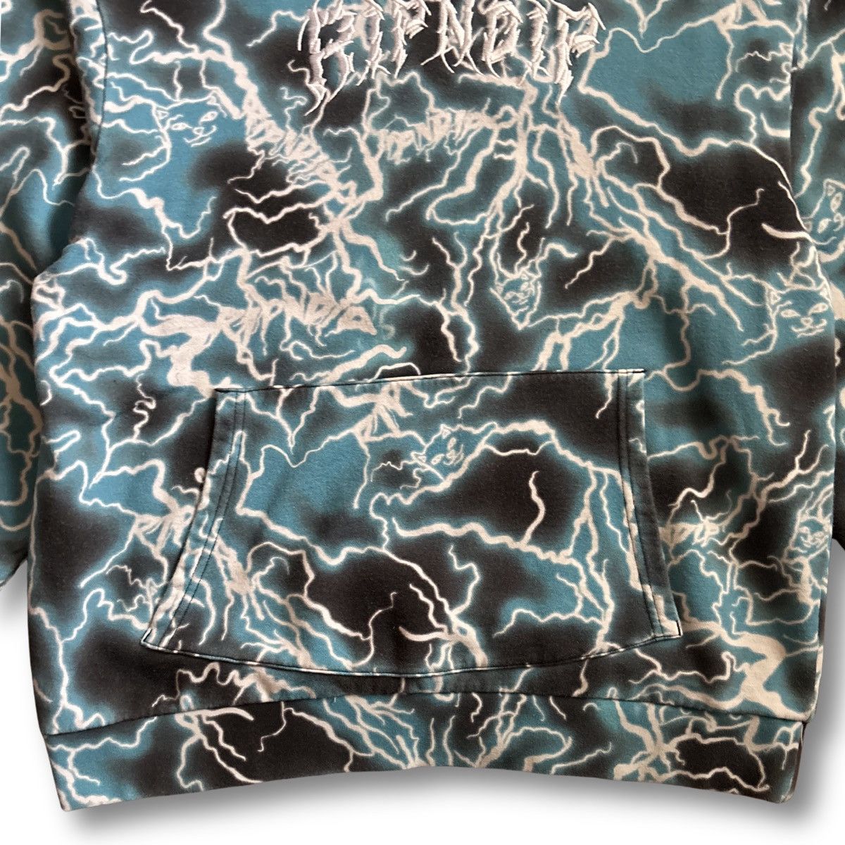 RIPNDIP RIPNDIP Blue Lightning All Over Print Hoodie Mens Large Size US L / EU 52-54 / 3 - 5 Thumbnail