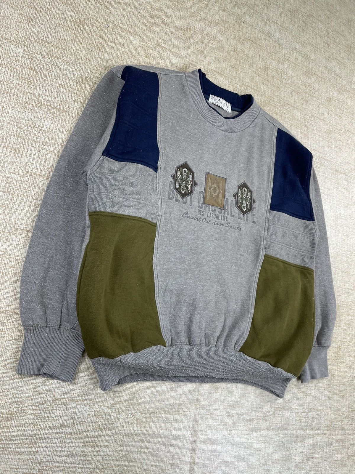 Designer × Japanese Brand × Vintage VINTAGE ZEALZIP JAPAN Designer Embroidered Logo Sweatshirt Size US M / EU 48-50 / 2 - 2 Thumbnail