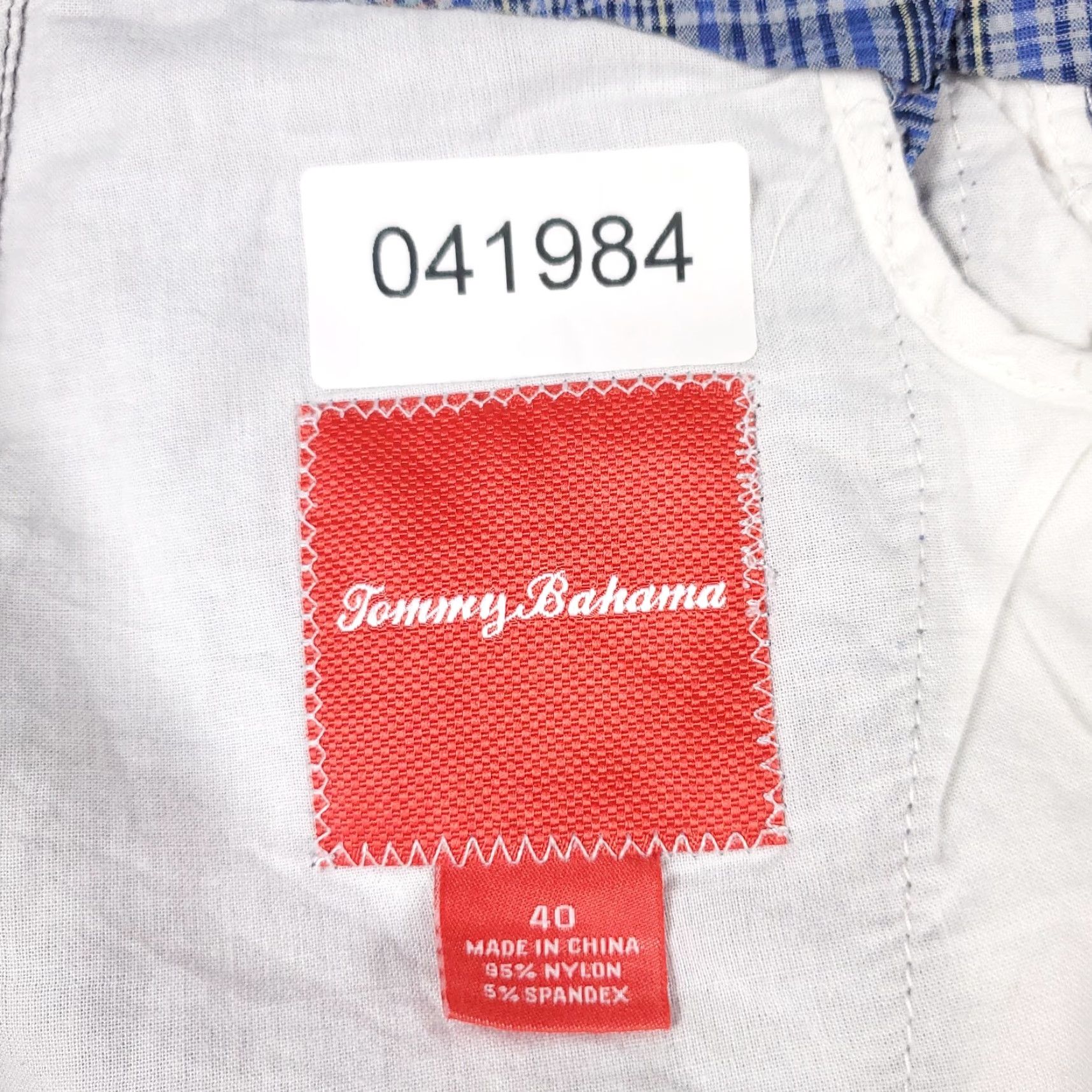 Tommy Bahama VINTAGE Tommy Bahama Men’s Shorts Size 40 Blue Plaid Nylon Stretch Flat Front Chino Size US 40 / EU 56 - 8 Thumbnail
