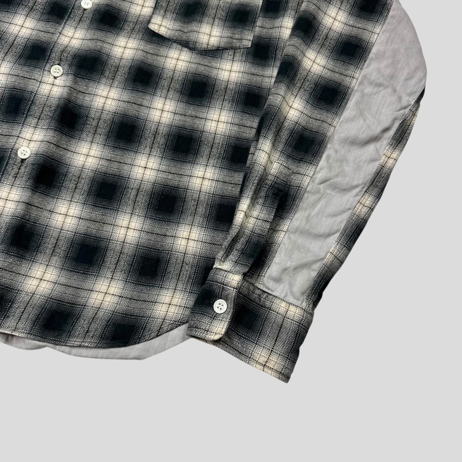 Comme des Garcons Comme Des Garçons Homme 2009 Shadow Plaid Panelled Shirt S/M Size US S / EU 44-46 / 1 - 5 Thumbnail