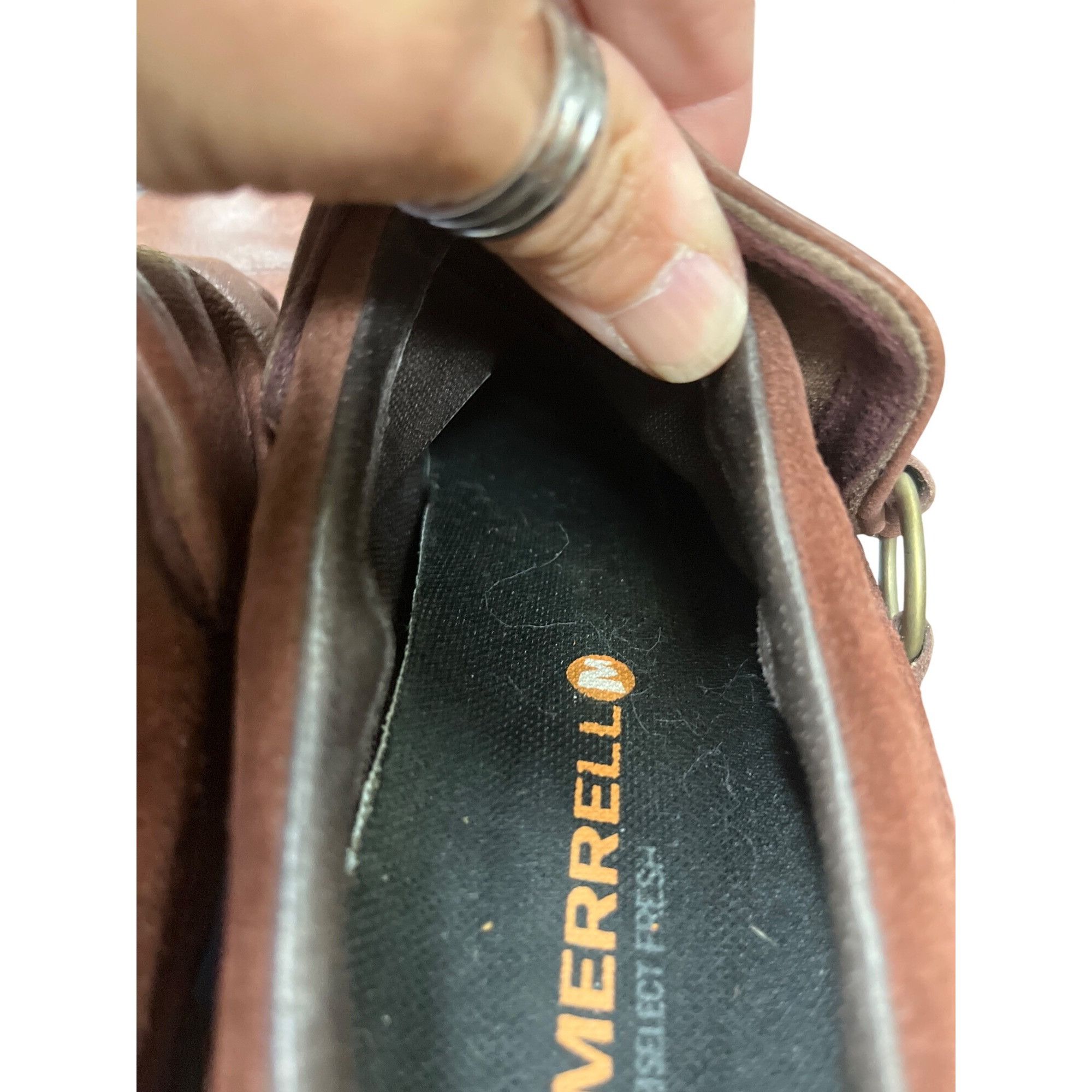 Merrell Merrell Chocolate wms brown leather mules clogs shoes sz 8 S Size US 8 / IT 38 - 8 Thumbnail