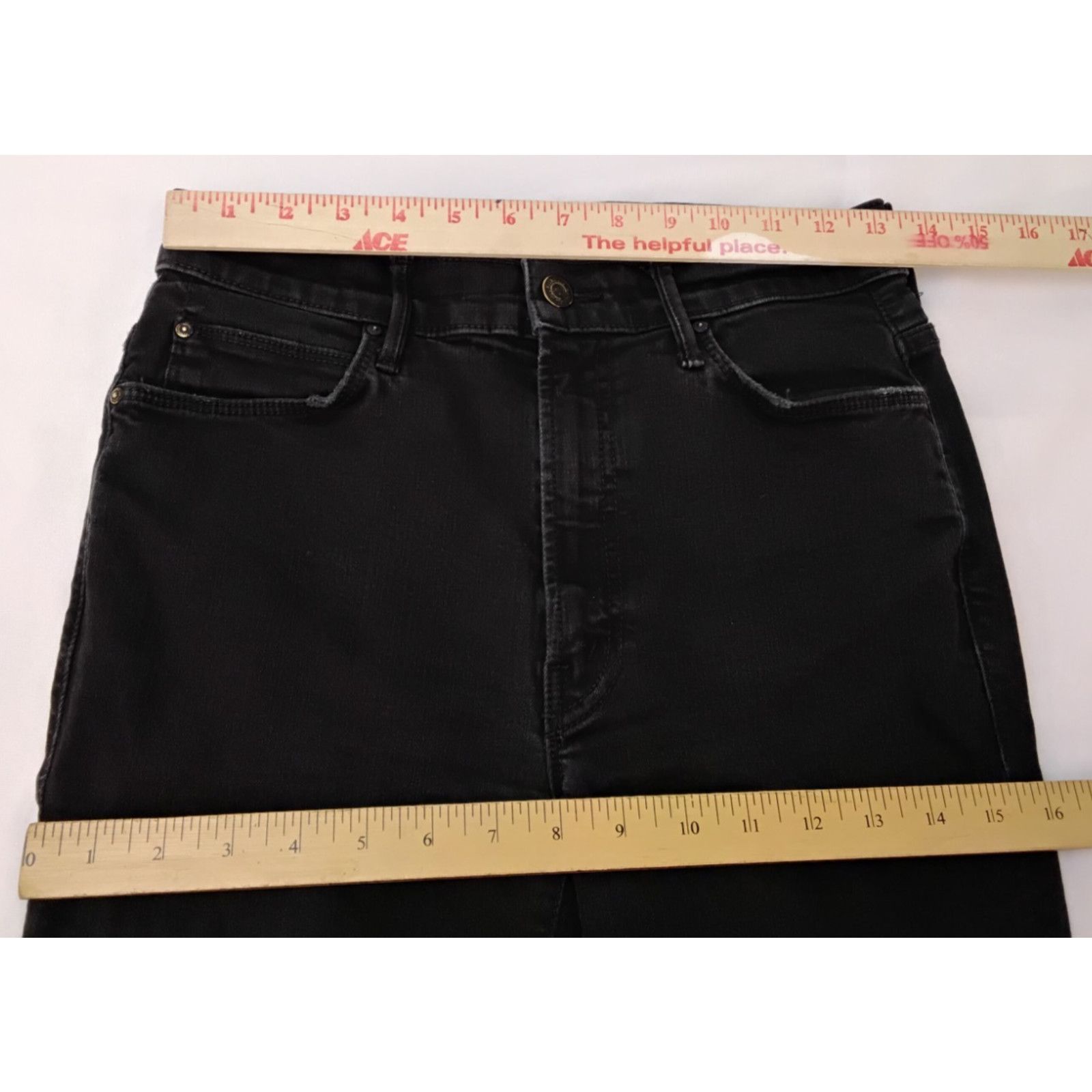 MOTHER Mother The Stunner Ankle Step Fray Jeans Women's 28 Black Size 28" / US 6 / IT 42 - 16 Thumbnail