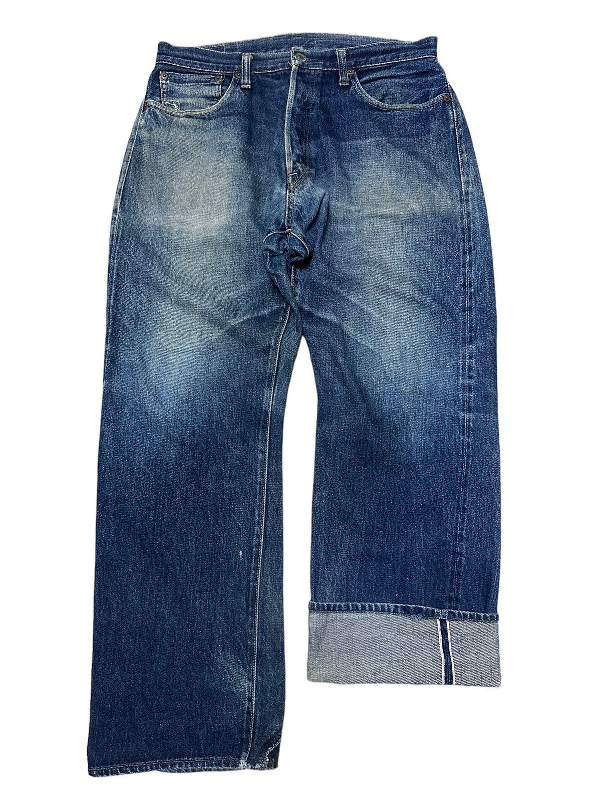 Evisu 🇯🇵 Vintage Denime Baggy Selvedge Distressed Pants Size US 32 / EU 48 - 1 Thumbnail