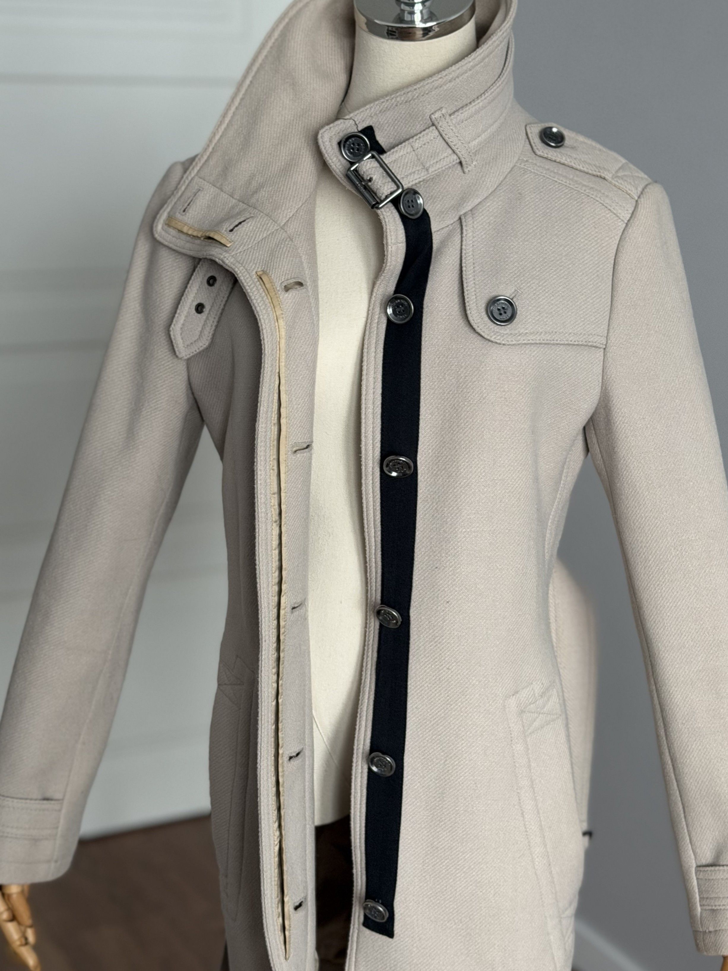 Burberry BURBERRY BRIT Wool Kensington Trench Coat Belt Luxury Brand Size L / US 10 / IT 46 - 14 Thumbnail