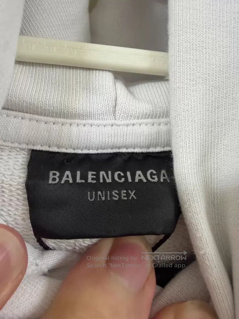 Balenciaga Balenciaga Hole Lettering Print Hooded Sweatshirt Size US S / EU 44-46 / 1 - 3 Thumbnail