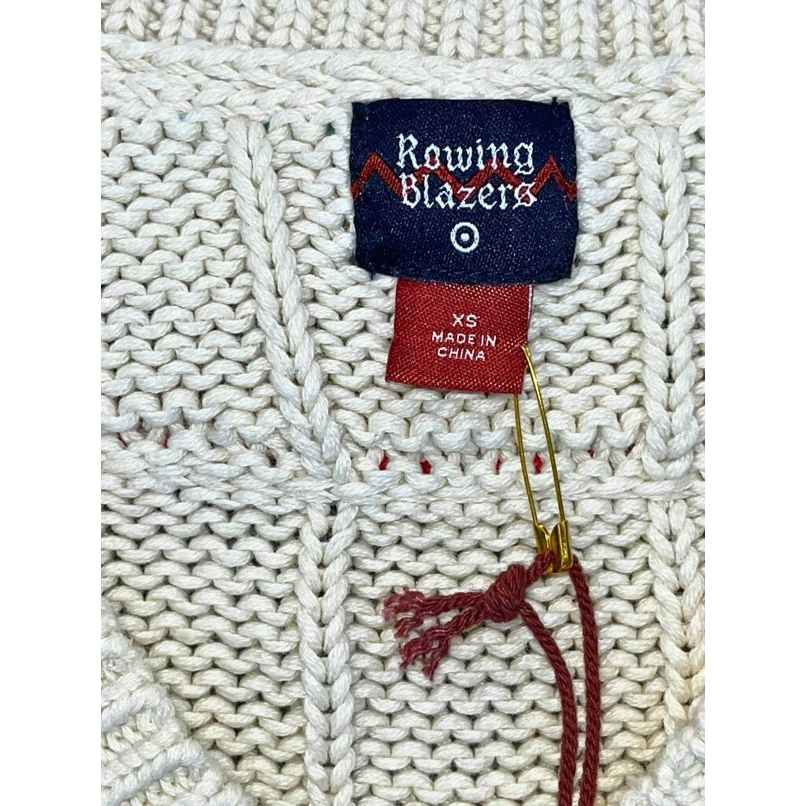 Rowing Blazers Rowing Blazers x Target Croquet Stripe Cable Knit Sweater XS Size XS / US 0-2 / IT 36-38 - 8 Thumbnail