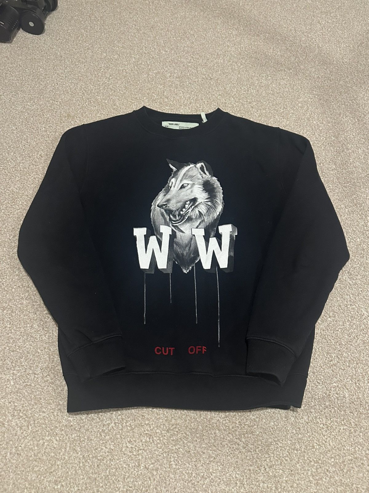 Off-White × Virgil Abloh Off-White Othelo’s Wolf Crew Sweat Size US S / EU 44-46 / 1 - 1 Thumbnail
