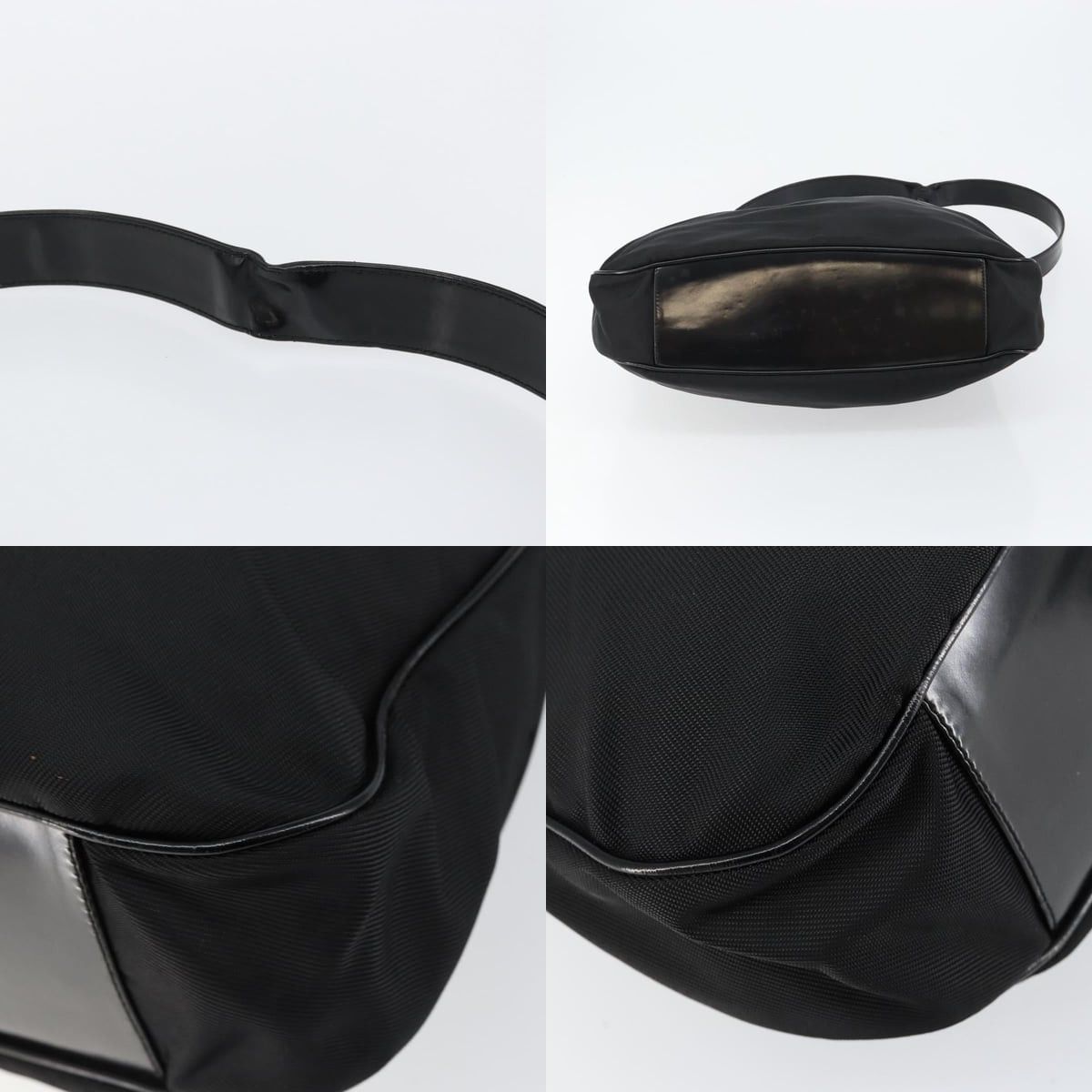 Gucci GUCCI Bamboo Handbag Nylon Black Silver 001 2404 001 2404 Size ONE SIZE - 10 Thumbnail